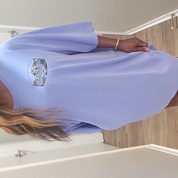 Grand Teton National Park Jackson Hole Wyoming Graphic T-Shirt in Light Blue - Picture 3 of 8